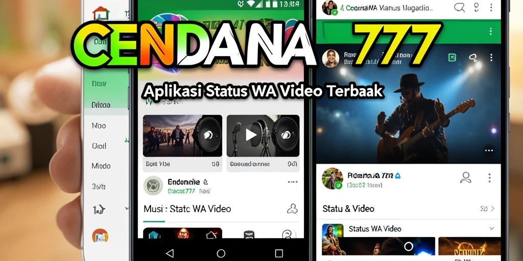Antarmuka CENDANA777 untuk video Status WA yang menarik.