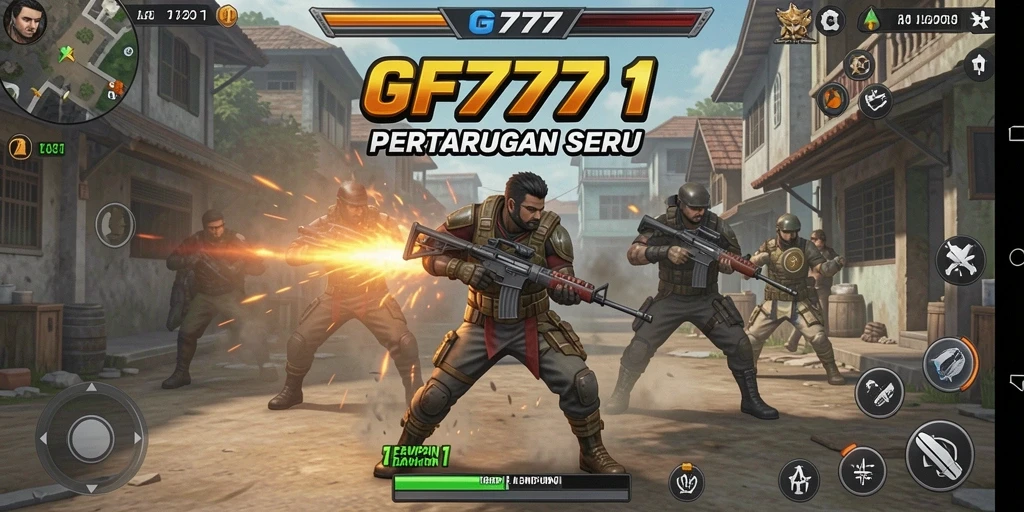 Tampilan antarmuka pertarungan seru dan dinamis di GF777.