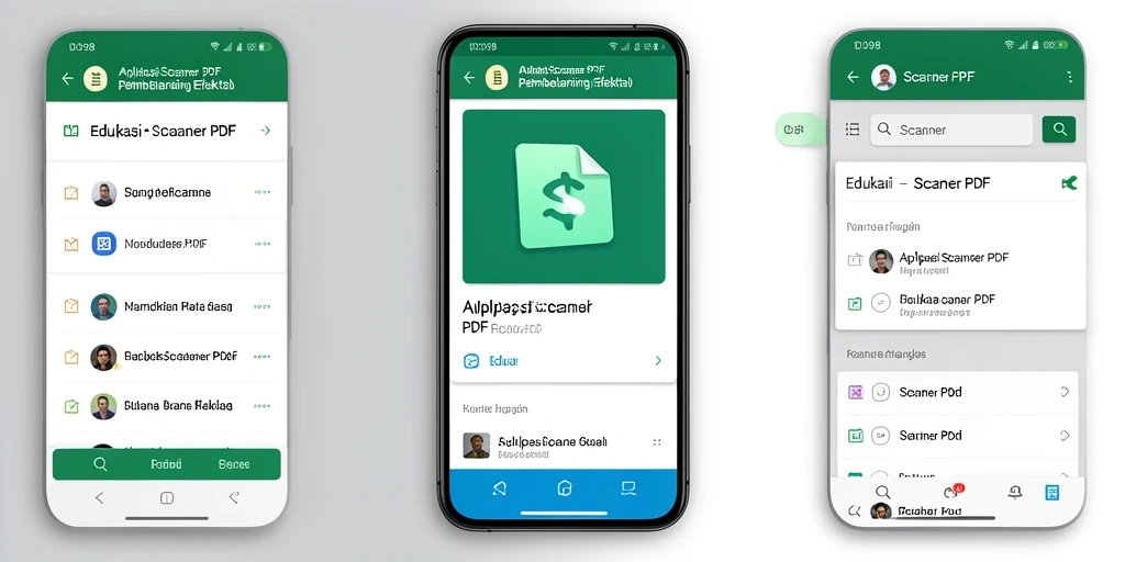 Tampilan antarmuka sederhana dan fungsional dari aplikasi Scanner PDF.