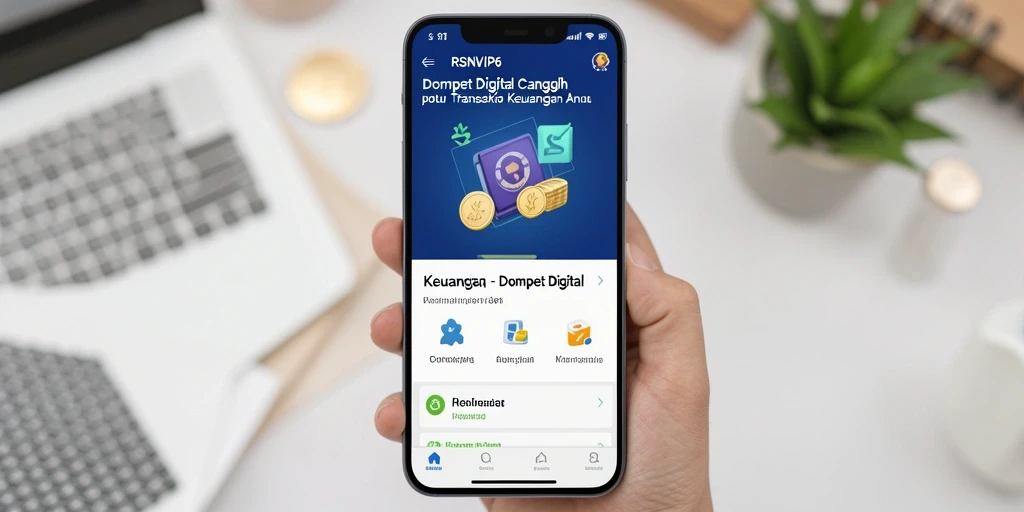 Tampilan antarmuka RSNVIP6 yang intuitif dan menarik untuk pengguna Dompet Digital.