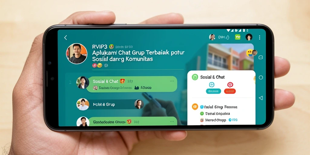 Tampilan antarmuka RVIP3 yang menarik dengan fitur Chat Grup.